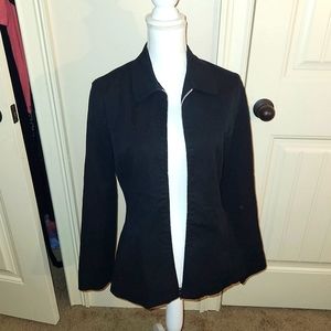 Vintage Gap Stretch Jacket Zip Front Black Size 8